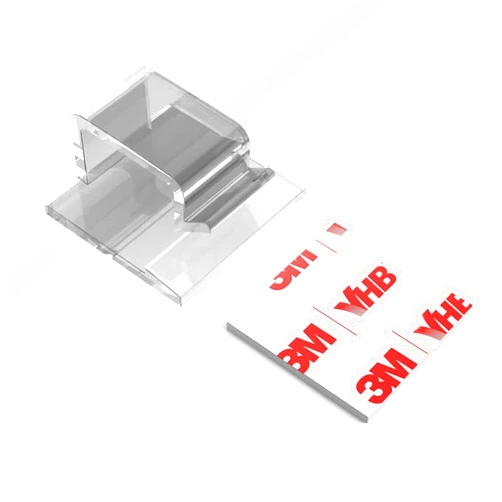 XIAOXI Cable Clips with Strong Self-Adhesive, XIAOXI R Shape Cable Management TV PC Wire Holder Sticky Tidy and Organizer Cord and Wires - 40 Pcs (Clear)