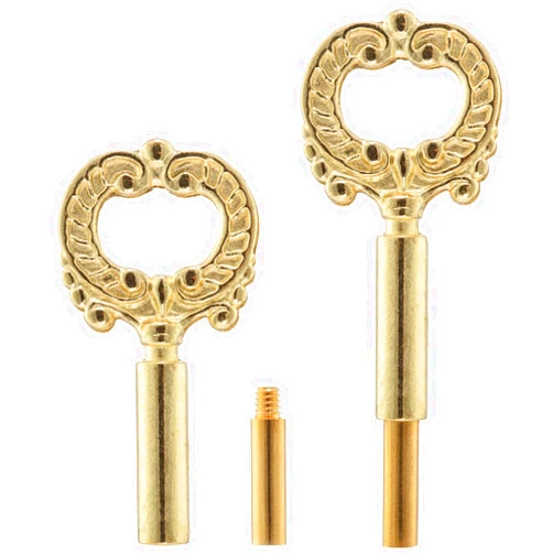Qc 2 Pack Lamp Switch Turn Knobs，Fan & Light Socket On/Off Replacement Knob Keys with Extension,Brass Finish