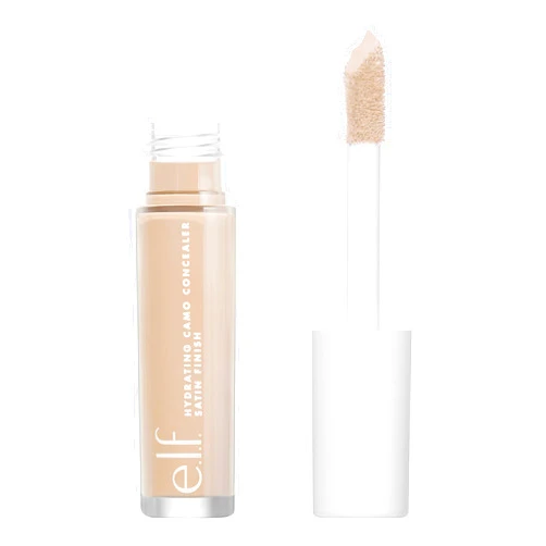 e.l.f. Hydrating Camo Concealer, Lightweight, Full Coverage, Long Lasting, Conceals, Corrects, Covers, Hydrates, Highlights, Light Peach, Satin Finish, 25 Shades, All-Day Wear, 0.20 Fl Oz