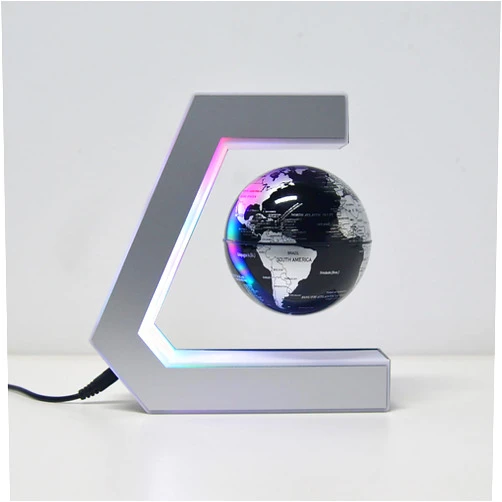 GUSGL Magnetic Floating Globe with LED Lights, 24-Hours Auto-Rotating Levitating Globe, Perfect Cool Gift for Men, Kids,(3Inches Globe）