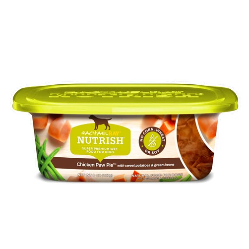 Rachael Ray Nutrish Premium Natural Wet Dog Food, Chicken Paw Pie Recipe, 8 Ounce Tub