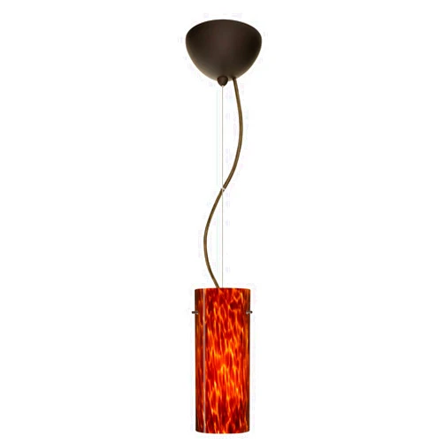 Besa 1KX-412318-LED-BR Transitional One Light Pendant from Stilo Collection in Bronze / Dark Finish,