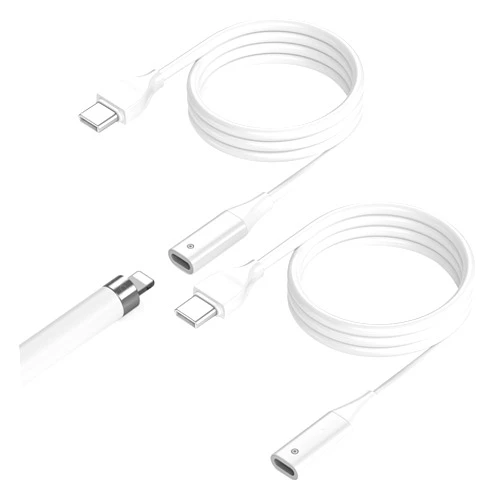 GUUGEI USB-c to Pencil Adapter Cable (2pcs 1m Charging only) USB c Charger Cable for iPad Pencil 1st Generation,usbc Charge Connector for Stylus Pen Cord