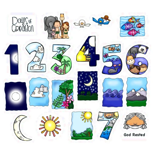 Story Time Felts Days of Creation 23 PRECUT Felt Figures Bible Felt/Flannel Board Stories Story Plus Lesson Guide & Activity Coloring Pages
