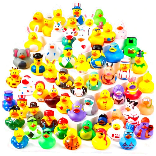 JOYIN 30 Pcs Rubber Ducks, Random Assortment Jeep Ducks Bulk with Mesh Carry Bag, Mini Rubber Duckies for Toddler Baby Bath Toys, Kids Bath Pool Toys Birthday Gifts Party Favors