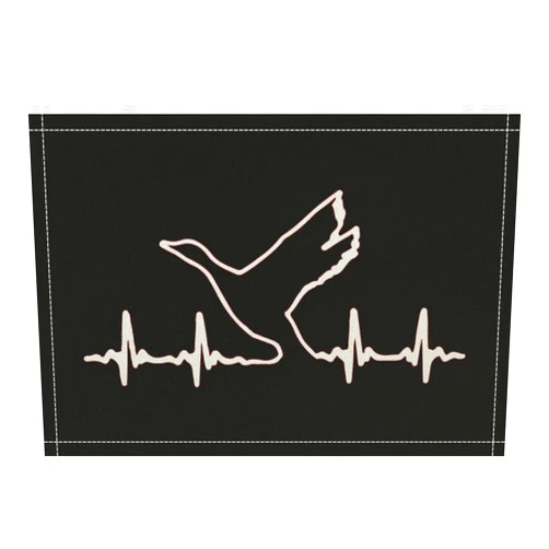 Zenladen022 Duck Waterfowl Hunting Heartbeat Placemats Washable Heat Resistant Flax Table Mats for Dining Kitchen Decor 1PCS