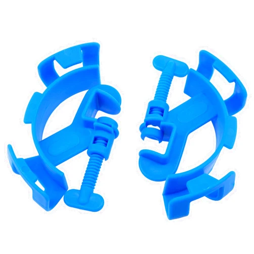 Yocimango-2pcs Fish Tank Pipe Holder Fixed Clips Aquarium Water Tube Clamp for Most of The Soft Water Pipes in The Fish Tank Fixed and Adjustable (Blue)