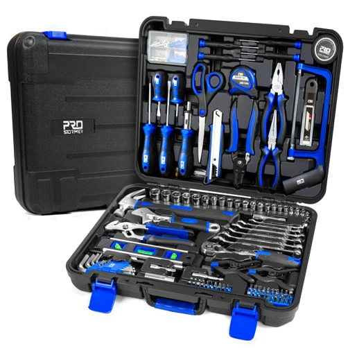 Prostormer 259-Piece Tool Set, General Home/Auto Repair Tool Kit with Plastic Storage Toolbox, Complete Household Tool Box with Essential Tools for Men and Women