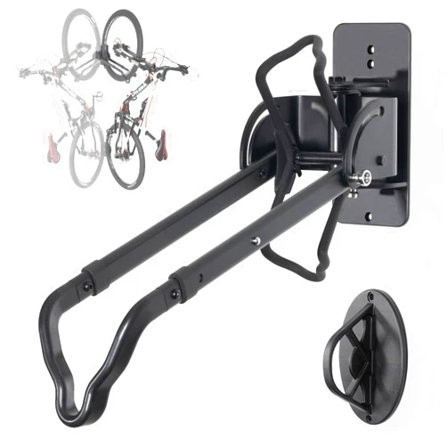 CyclingDeal Bike Wall Mount Rack - Vertical Adjustable Foldable Bicycle Parking Rack - for 20