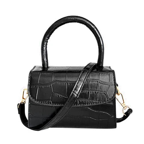 AMHDV Cute Mini Purse Top Handle Clutch Bag Tiny Crossbody Handbag with Crocodile Pattern