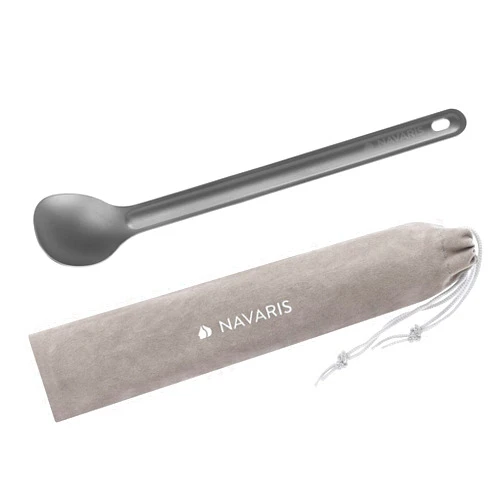 Navaris Long Handle Titanium Spoon - 8.4
