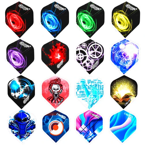 CyeeLife-PET Dart Flights 48pcs(16Designs) Standard,Accessories kit Wings