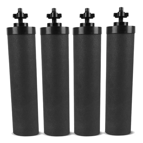 SUPER.BDACC Water Filter Silver Infused Replacement for Berkey® BB9-2® Black Carbon Block Filters System,Compatible with Berkey® Gravity Countertop Purification Elements,Pack of 4