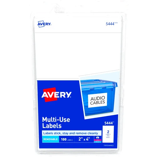 Avery Printable All-Purpose Removable Labels, 2