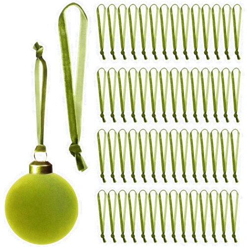 Generic 150pcs Velvet Christmas Hangers Ribbons 12 Inch Christmas Tree Hanging String Velvet Ornament String Ribbon Loops for Christmas Tree Hanging Decorations Holiday Party Decoration (Green)