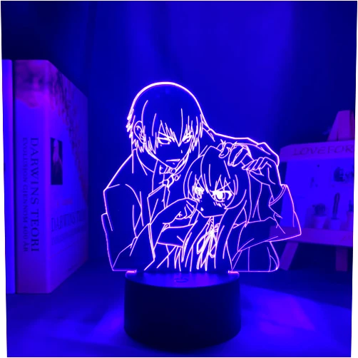 OAKFIN Tiger X Dragon for Children's Kid Bithday Gift Manga Toradora 3D Lamp Bedroom for Home Decorations or Holiday Kids's Gifts PXJD