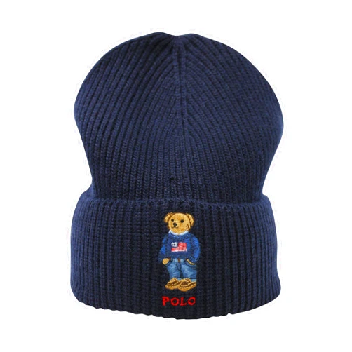 Polo Ralph Lauren Men's Solid Flag Bear Beanie