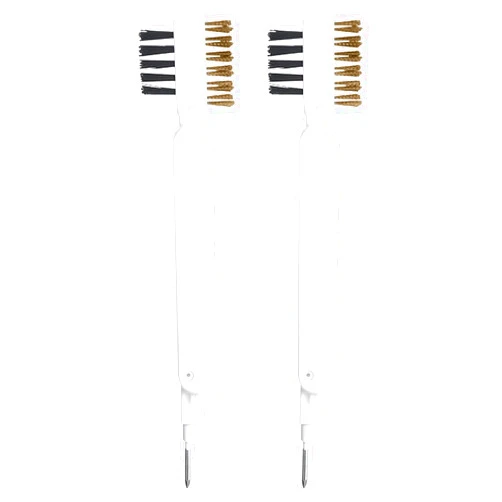 Zeckzoin Deep Gas Stove Brass Wire Brushes, 4-in-1 Gas Stove Cleaning Brush Kitchen Scrubber Brush with Stiff Bristles Cooktop Scraper for Range Hood Grease Grime Stovetop Cleaning(2 Pcs)