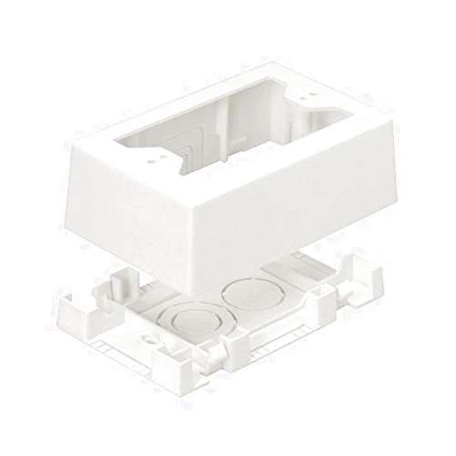 Panduit JBX3510WH-A 1-Gang Outlet Box, White, 2-Piece