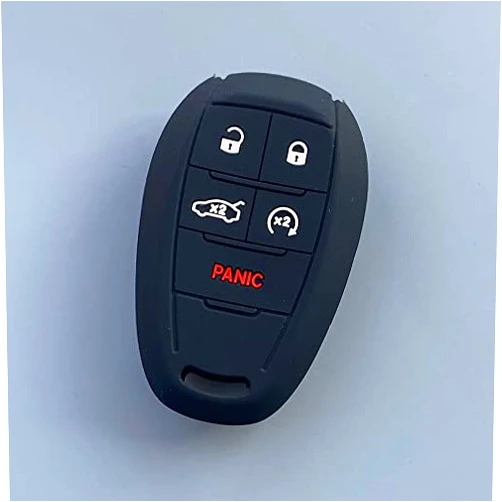 Generic Silicone Car Products Key Cover Protect Skin Coat Hood for Alfa Romeo 2021 Giulia Stelvio Mito Giulietta Remote 5button keyl (Color Name: Black)