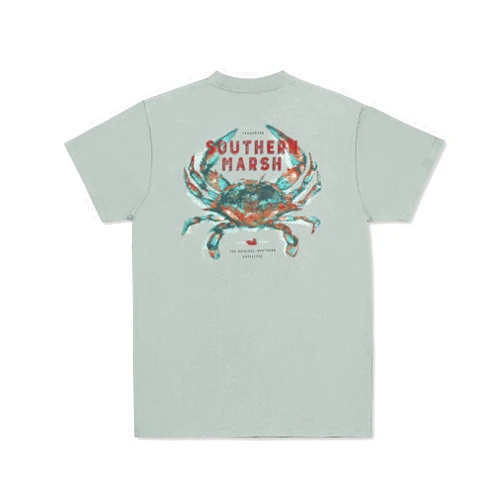 Southern Marsh Men's Impressions - Crab T-Shirt – Short Sleeve Casual Graphic Tee