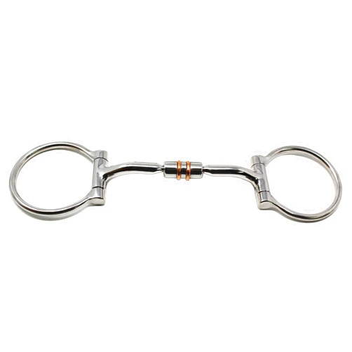 Professional Equine Horse Stainless Steel Mouth D-Ring Comfort Snaffle Horse Bit Copper Rollers 35515
