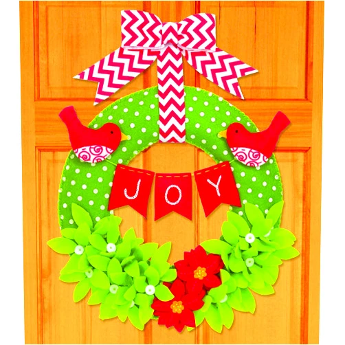 Dimensions Needlecraft Christmas Joy Wreath Felt Craft Kit