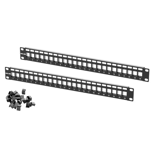Iwillink 24-Port Blank Keystone Patch Panel 2-Pack, 1U 19