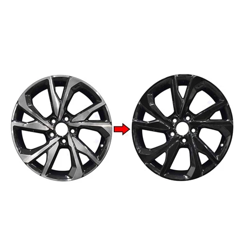 SlickMod Chrome Delete Blackout Vinyl Overlay for 2016-2021 Honda Civic 18inches Sport Wheel Rims (Gloss Black)
