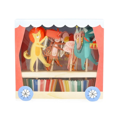 Meri Meri Animal Parade Cupcake Kit (Pack of 24)