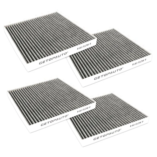 GETOPAUTO WP10278 Cabin Air Filter with Activated Carbon Fit for Mack Truck Anthem Granite Superliner Titan Trident Select models Replace PA30325 AF56060 85113754 85151124 85112361 97222(set of 4)