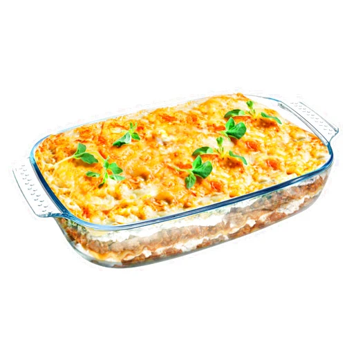 NUTRIUPS Clear Glass Baking Dish for Oven, Oblong Casserole Dish Rectangular Baking Pan Glass Bakeware,1 Piece (2.5 Quart)
