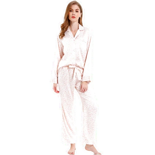 Serenedelicacy Women's Satin Pajama Set Long Sleeve Button Down Sleepwear 2-Piece Striped Silky Pj Set