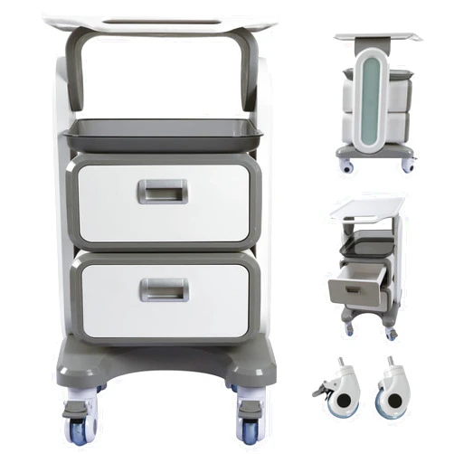 MediHoist Medical Trolley Cart with Drawers, Hospital Ultrasound Cart, Rolling Bathroom Cart with Wheels and Trays, Beauty Salon Storage Cart for Estheticians, Mobile Utility Cart for Dental Clicnic, Lab