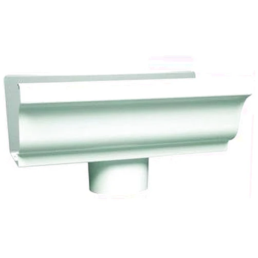 Askoll AMERIMAX HOME PRODUCTS 33010 5-Inch Galvanized End/Drop, White by Amerimax Home Products