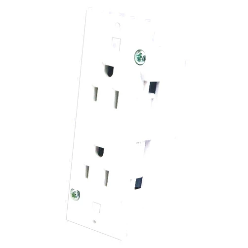 UNITED STATES HDW E-120C Duplex Receptacle, 1-9/16 x 4-1/4