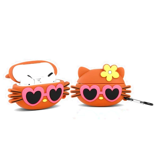 Suublg Case for AirPods Pro 2nd/1st Generation Earbuds (2023/2022/2019) with Keychain, 3D Cute Cartoon Skin Design Silicone Charging Case Protective Shockproof Covers for AirPods Pro/Pro 2