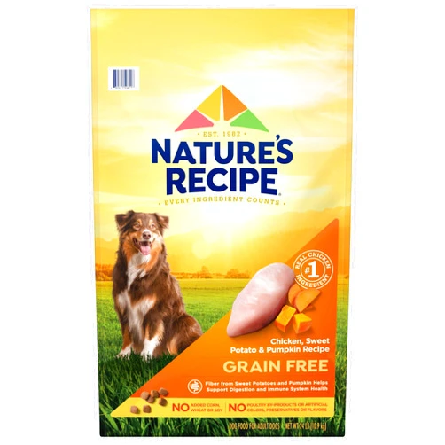 By Nature's Recipe Nature’s Recipe Grain Free Chicken, Sweet Potato & Pumpkin Recipe Dry Dog Food, 24 lb. Bag