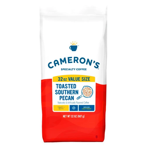 Cameron's Coffee Roasted Ground Coffee Bag, Flavored, Toasted Southern Pecan, 32 Ounce, (Pack of 1)