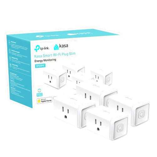 Kasa Smart Plug Mini 15A, Apple HomeKit Supported, Smart Outlet Works with Siri, Alexa & Google Home, UL Certified, App Control, Scheduling, Timer, 2.4G WiFi Only, 4 Count (Pack of 1) (EP25P4), White