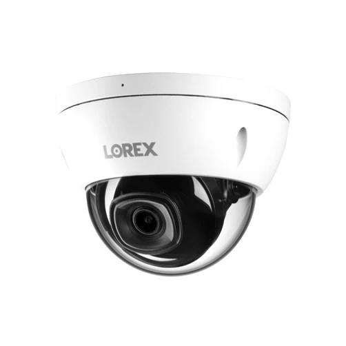 Lorex 4K IP Wired IK10 Vandal Proof Dome Security Camera, Listen-in Audio, Smart Motion Detection, White