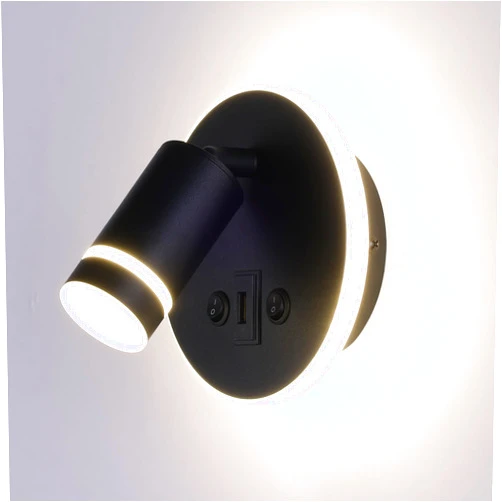 Maichis 12V LED RV Wall Sconce Light Fixture with ON/Off Switch and USB Charging Port, RV LED Bedside Reading Lamp, 4000K Nature White Interior Light for RV, Marine, Motorhome