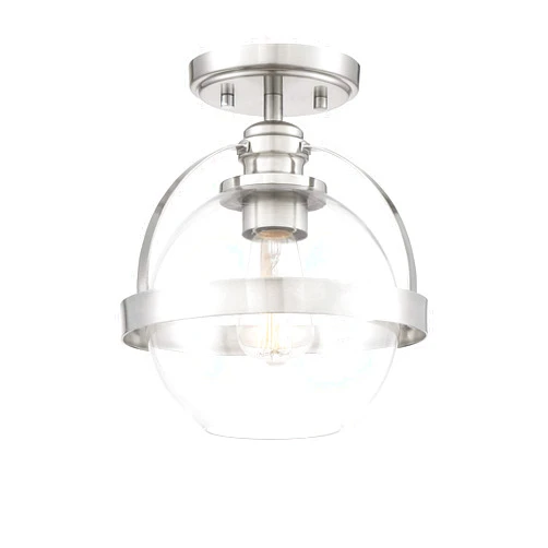 Savoy House 6-7200-1-SN Pendleton Satin Nickel 1 Light Semi-Flush (10