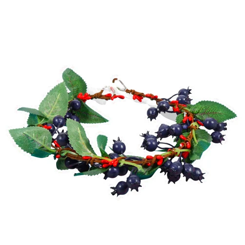 PLAFOPE Christmas Berry Wreath Christmas Berry Hairband Holiday Red Berry Flower Headband Christmas Berry Crown Hair Ties for Women Textile Seaside Resort Mori Department Hair Accessories