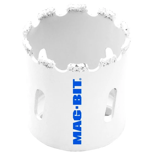 MAGBIT 625.2816 MAG625 1-3/4-Inch Carbide Grit Hole Saw with 1-9/16-Inch Depth , White