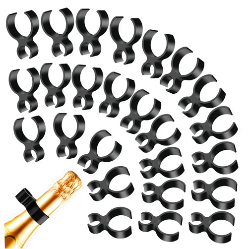 Prasacco 25 Pieces Champagne Bottle Sparklers Clips Champagne Bottle Single Holder Champagne Sparkler Safety Clips for Candle Christmas Wedding Party Supplies