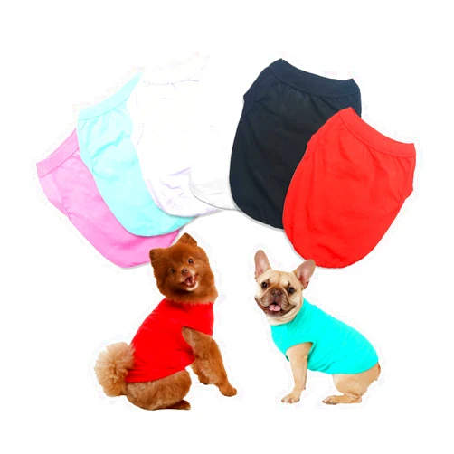 DroolingDog 6 Pack Yorkie Clothes Plain Extra Small Dog T Shirt 100% Cotton Solid XS Puppy Clothes Blank Chihuahua Clothes Girl Puppy Tshirt for Boy Dogs Shirts Pet T-Shirt for Small Dogs Cats, Large