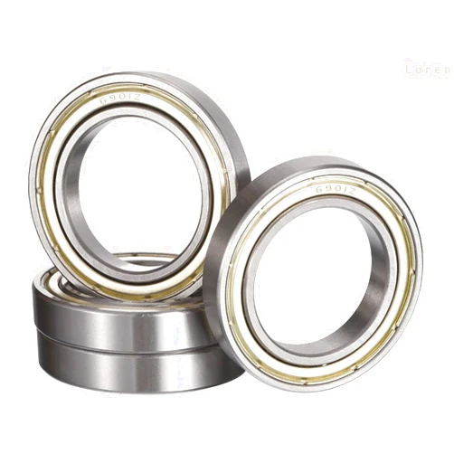 HIPICCO 6901ZZ Deep Groove Bearings, ID 12mm x OD 24mm x Width 6mm Double Metal Shielded Ball Bearings, Pre-Lubricated (GCr15) Chrome Steel 4pcs