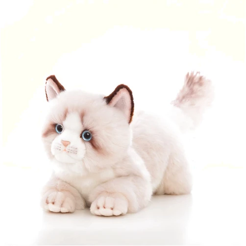 CU-MATE 20 Inch- Gray Ragdoll Cat Plush Stuffed Animal Toys -Realistic Ann Baker Cat Handmade Plush Toy Present Gift