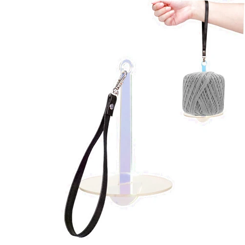 MiiMoo Wrist Yarn Holder - Portable Yarn Holder with Wrist Strap, Yarn Organizer for Knitting & Crocheting, Ideal Gift for Craft Lovers (Iridescent)